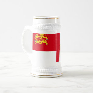 Sark-Flagge Bierglas