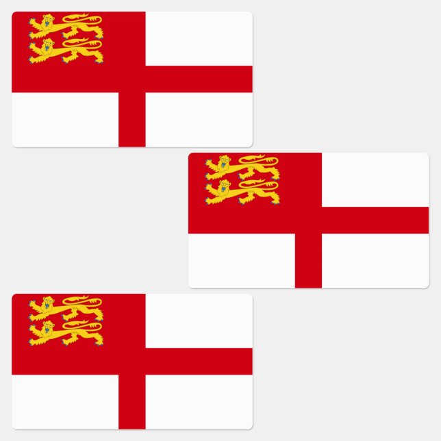 Sark-Flagge Etiketten (Gruppe)