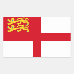 Sark-Flagge Rechteckiger Aufkleber
