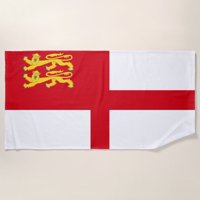 Sark-Flagge Strandtuch (Vorderseite)