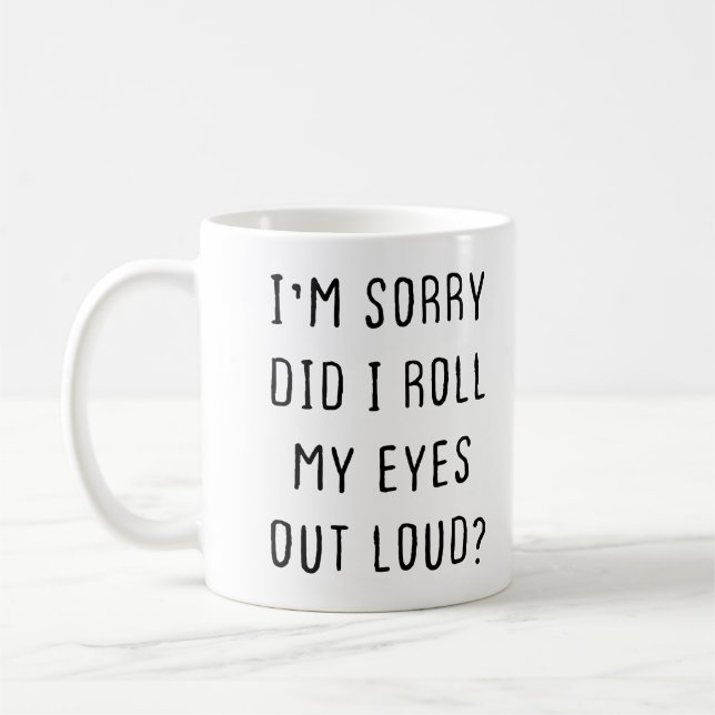 Sarkasische Tasse, Tasse des Sonnenkaffees, Tasse  (Links)