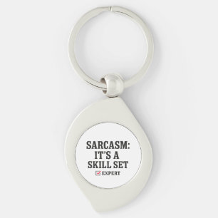 Sarkasmus-Fähigkeitsexperte-Typografie Schlüsselanhänger