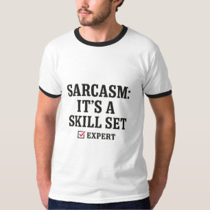 Sarkasmus-Fähigkeitsexperte-Typografie T-Shirt