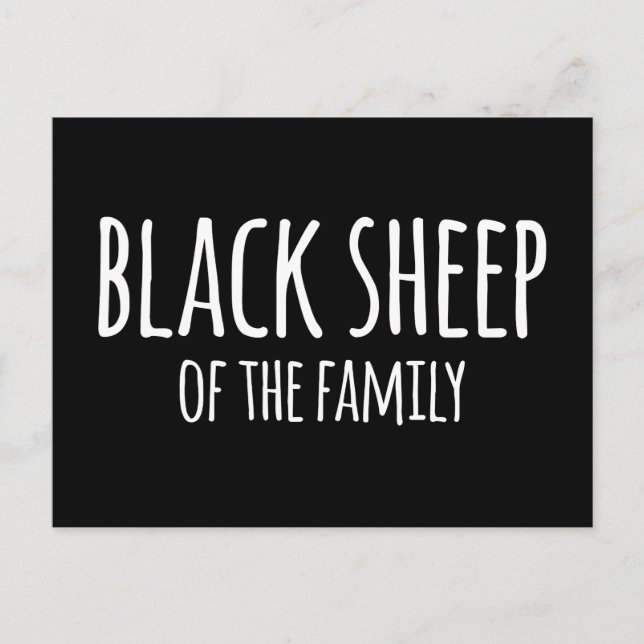 Sarkasmus Gothic Black Sheep of the Family Postkarte (Vorderseite)