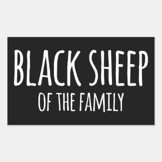 Sarkasmus Gothic Black Sheep of the Family Rechteckiger Aufkleber