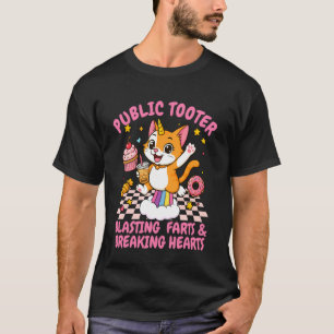 Sarkasmus Humor Katze Furzende Öffentliche Tooter T-Shirt