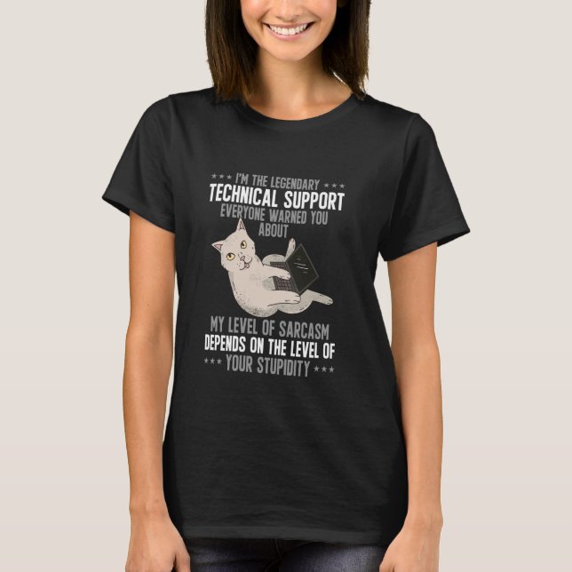 Sarkasmus IT Technischer Support Informationstechn T-Shirt (Vorderseite)