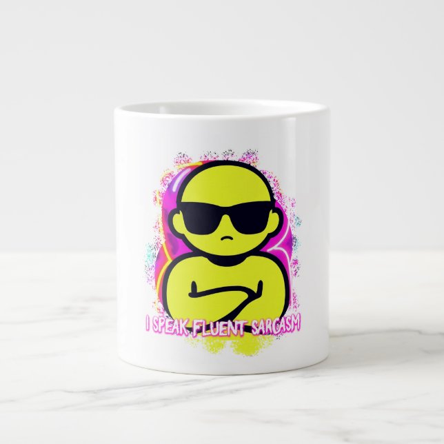 Sarkasmus-Meme Jumbo-Tasse (Vorderseite)