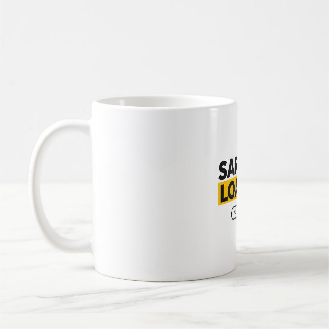 Sarkasmus wird geladen, bitte warten, lustiger sar kaffeetasse (Links)