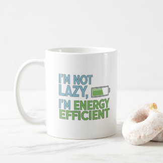 Sarkastische Akkulaufzeit Zitat Energieeffizient Kaffeetasse