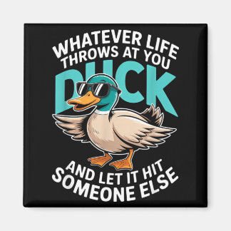 Sarkastische Ente Sungles Lustiges Grafik-Geschenk Magnet