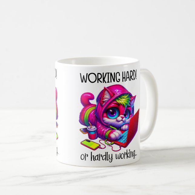 Sarkastische Katze Kaffeetasse (VorderseiteRechts)