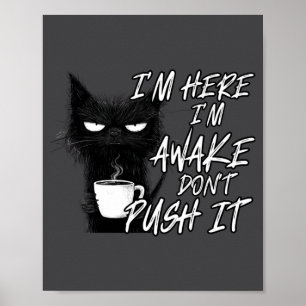 Sarkastische Katze Lustige Katze Ich bin hier Ich Poster