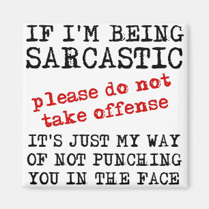 Sarkastische offensive lustige magnet