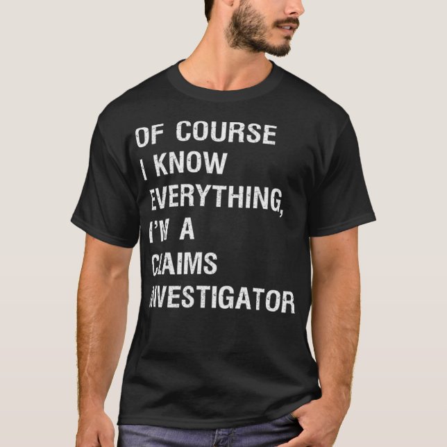 Sarkastische Schadenregulierungsinspektor Funny Sp T-Shirt (Vorderseite)