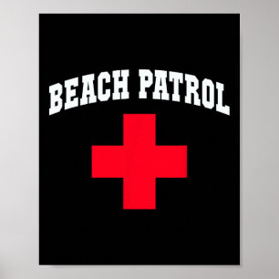 Sarkastische Strandpatrouille Strandkreuzfahrt Scu Poster