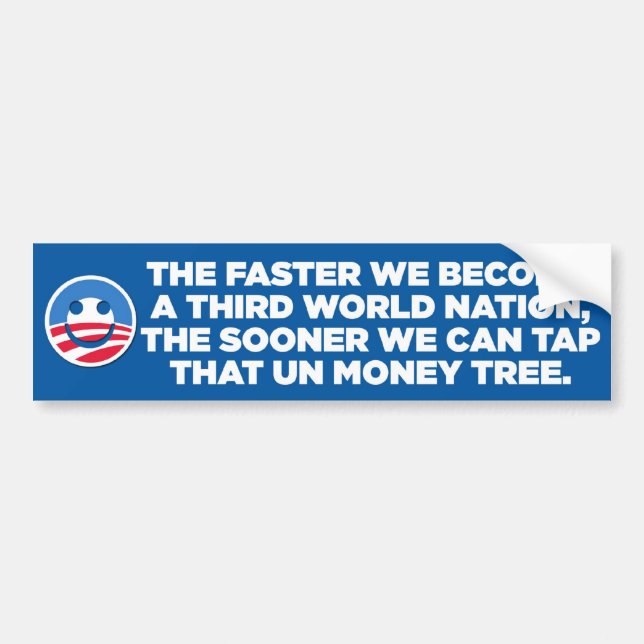 Sarkastischer Anti-Obama - 3. Welt - Autoaufkleber (Vorne)
