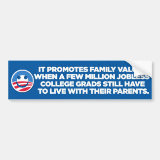Sarkastischer Anti-Obama - Familie - Autoaufkleber