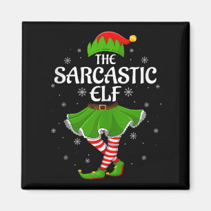 Sarkastischer Elf Weihnachten Familie Mädchen Frau Magnet