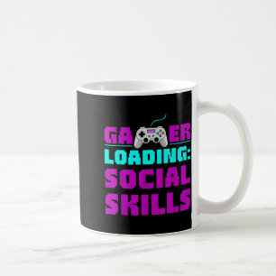 Sarkastischer Gamer lädt soziale Fähigkeiten Lusti Kaffeetasse