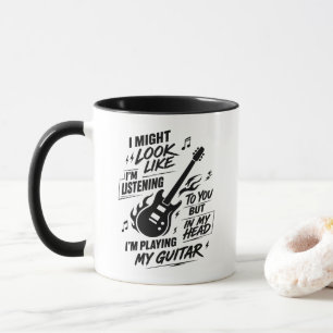 Sarkastischer Gitarrist spielt Gitarre in meinem K Tasse