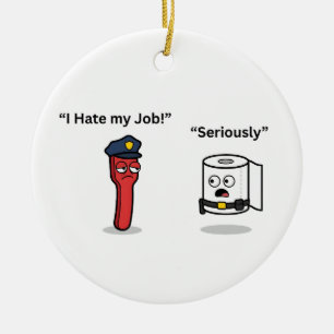 Sarkastischer Humor Grafik Polizeibeamter Lustig S Keramik Ornament