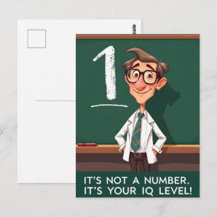 Sarkastischer IQ-Wert Postkarte