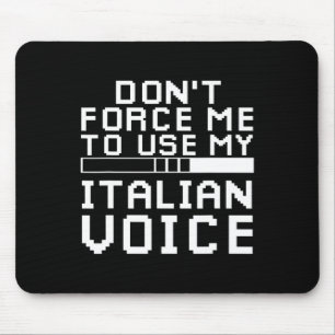 Sarkastischer italienischer Gamer Italienischer Sa Mousepad
