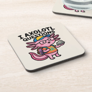 Sarkastischer Nerd Axolotl I Axolotl Fragen Meme Getränkeuntersetzer