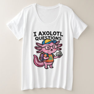 Sarkastischer Nerd Axolotl I Axolotl Fragen Meme Große Größe T-Shirt