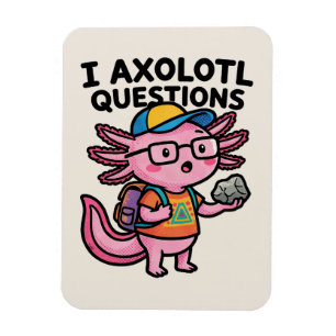 Sarkastischer Nerd Axolotl I Axolotl Fragen Meme Magnet