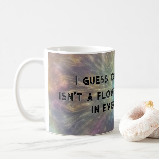 Sarkastischer Text mit gesundem Menschenverstand Kaffeetasse (Mit Donut)