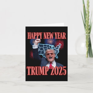 Sarkastischer Trump Frohes Neues Jahr 2025 47. Prä Karte