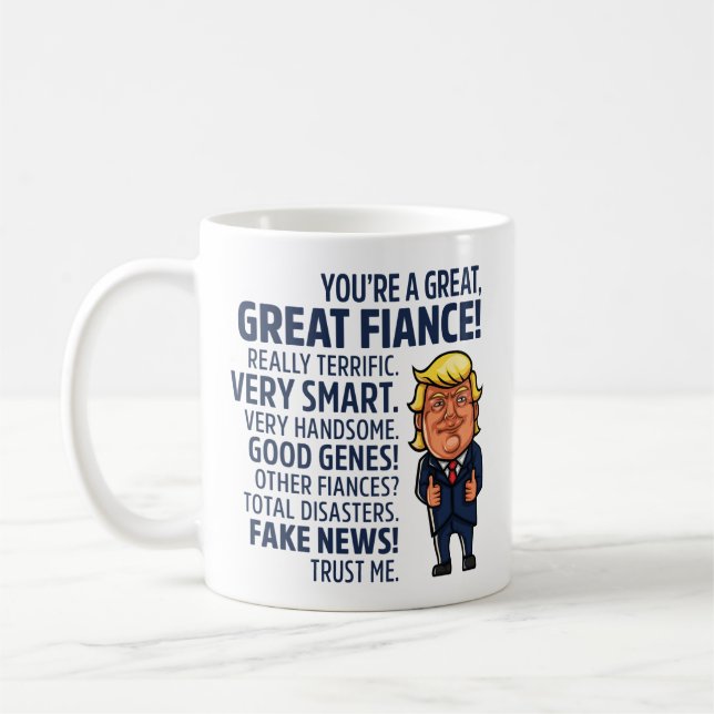 Sarkastischer und störendonald trump "großes kaffeetasse (Links)