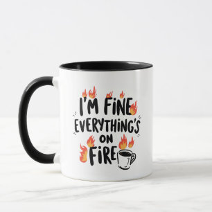 Sarkastisches Chaos und Kaffee-Zitat Tasse