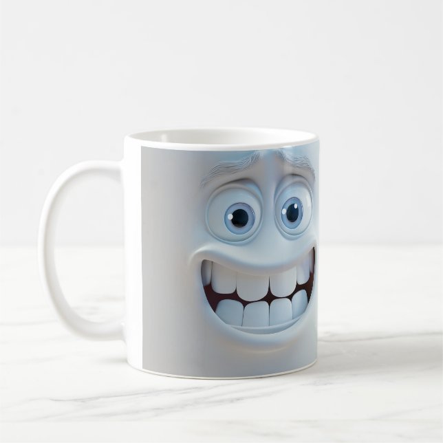 sarkastisches Gesicht Kaffeetasse (Links)