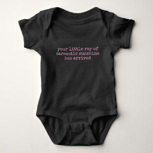 Sarkastisches Sonnenschein-Humor-Charakterdesign Baby Strampler