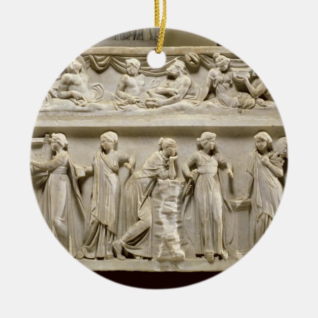 Sarkophag der Musen, römisch (Marmor) Keramik Ornament (Vorne)