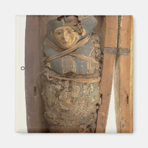 Sarkophag und mummified Körper von Psametik I Magnet