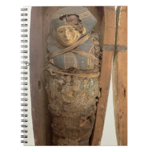 Sarkophag und mummified Körper von Psametik I Notizblock