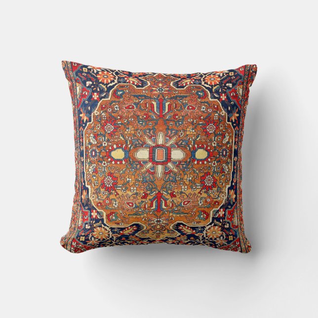 Sarough Farahan Arak West Persian Rug Print Kissen (Vorderseite)
