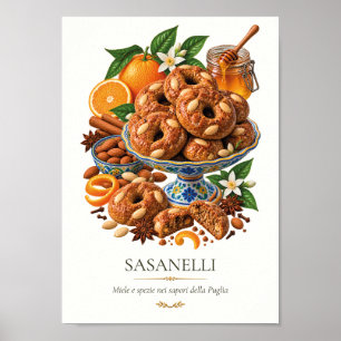 Sasanelli – Vintage italienisches Dessert Poster