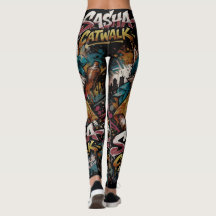 Sasha Catwalk Graffiti-Leggings Street Art