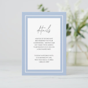 Sasha Cornflower Modern Wedding Begleitkarte