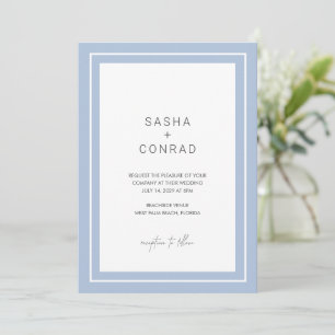 Sasha Cornflower Modern Wedding Einladung