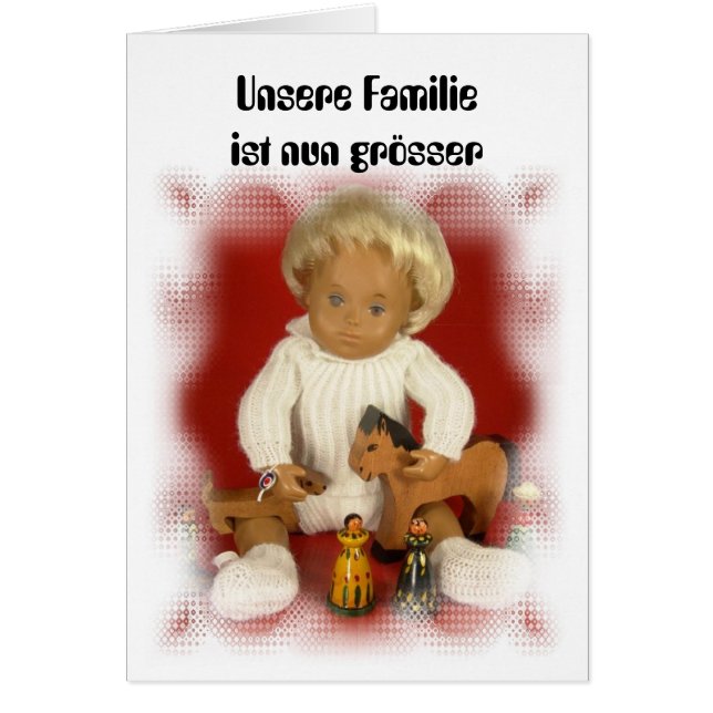 Sasha Geburtsanzeige Karte (Devant)