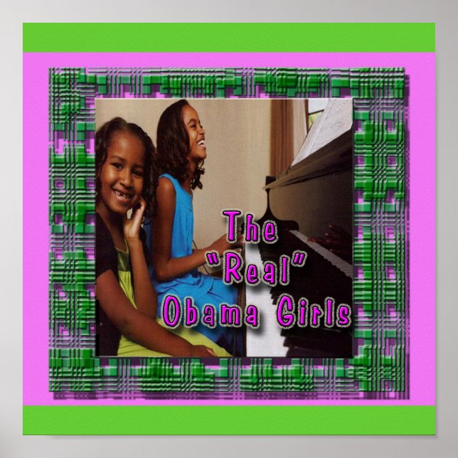 SASHA & MALIA : LE VRAI POSTER DES FILLES OBAMA (Devant)