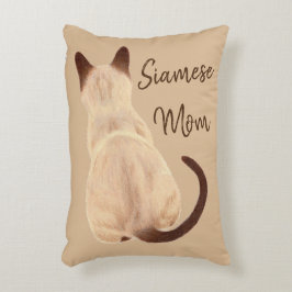 Sasha Siamese Cat Mama Kitty Blick weg Zeichnend Zierkissen