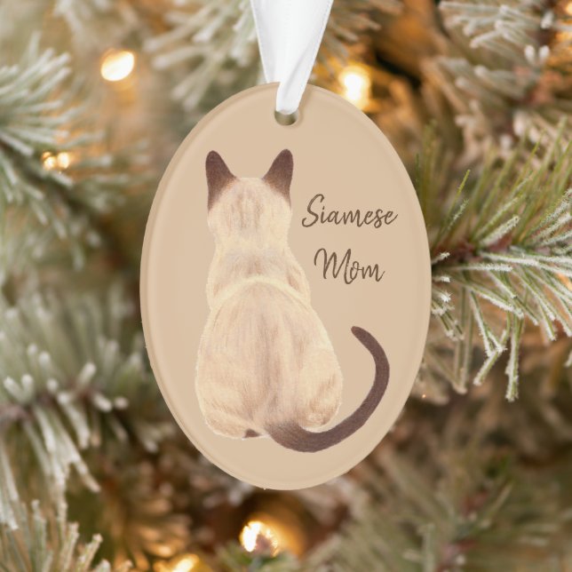 Sasha siamesische Katzen-Liebhaber-Miezekatze, die Ornament (Baum)
