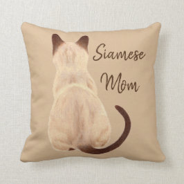 Sasha siamesische Katzen-MamaKitty, der weg Kissen